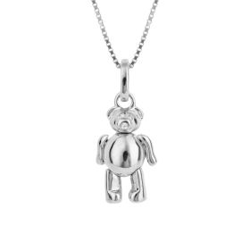 Teddy Bear Pendant with Diamond