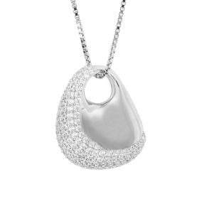 Fiorelli Organic Shaped Pass Through Pendant with Cubic Zirconia