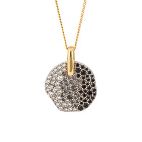 Fiorelli Organic Disc Pendant with Gradient Grey Crystal