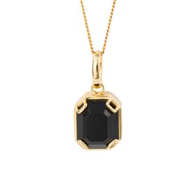 Fiorelli Octagonal Pendant with Jet Crystal