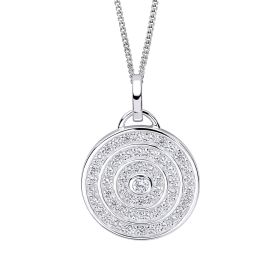 Channel Set Circular Pendant