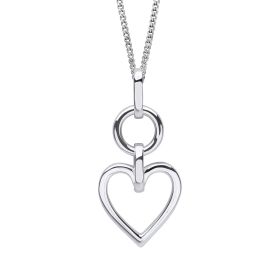 Open Heart Drop Pendant