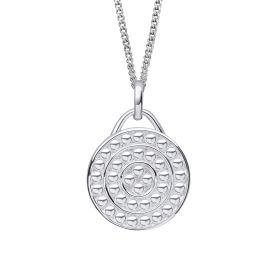 Textured Circular Channel Pendant