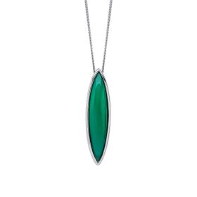 Fiorelli Elongated Navette Onyx Pendant