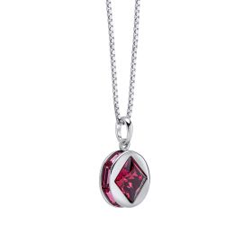 Fiorelli Mixed Shape Fuchsia Crystal Pendant