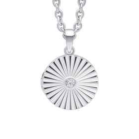 Sunburst Round Locket Pendant