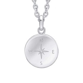 Compass Design Disc Pendant