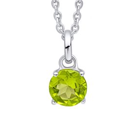 Round Green Peridot Pendant