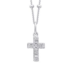 Small Cross Pendant with Cubic Zirconia