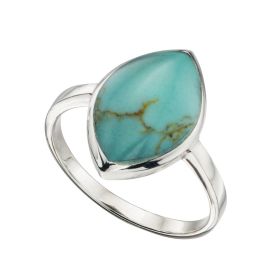 Marquise Imitation Turquoise Ring