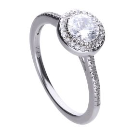 Diamonfire Round Cluster Ring with Diamonfire Zirconia