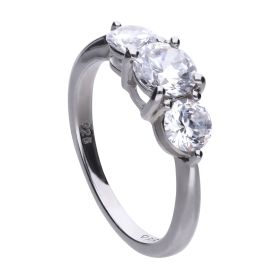 Diamonfire Trilogy Ring with Diamonfire Zirconia