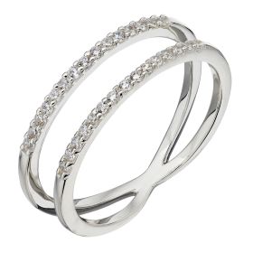 CZ Double Band Ring