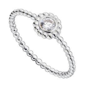 Bead Ring with CZ (R3765C)-50