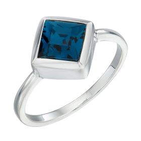 Square Kite Ring with Crystal