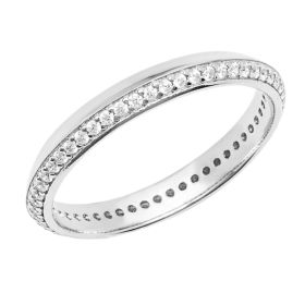 Fiorelli Knife Edge Eternity Ring with Cubic Zirconia