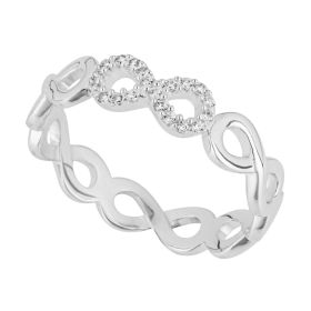 Infinity Eternity Ring with CZ