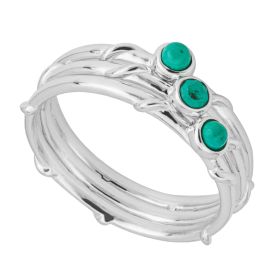 Green Magnesite Triple Stacking Ring Set-50