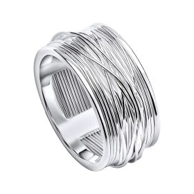 Wrapped Wire Wide Band Ring