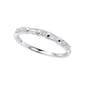 Baguette Cut Half Eternity Ring