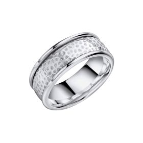 Fiorelli Black Enamel Border Ring with Crystal