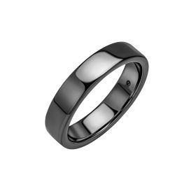 Fiorelli Black Enamel Border Ring with Crystal