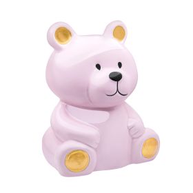 Pink Ceramic Teddy Money Box