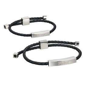 Fred Bennett Parent and Child Matching Leather Bracelet Set