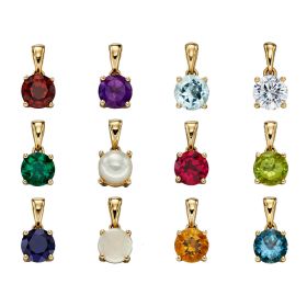 Birthstone Pendant Kit (with Cubic Zirconia April) in 9ct Gold